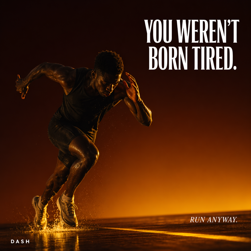 Dash — You weren't born tired.