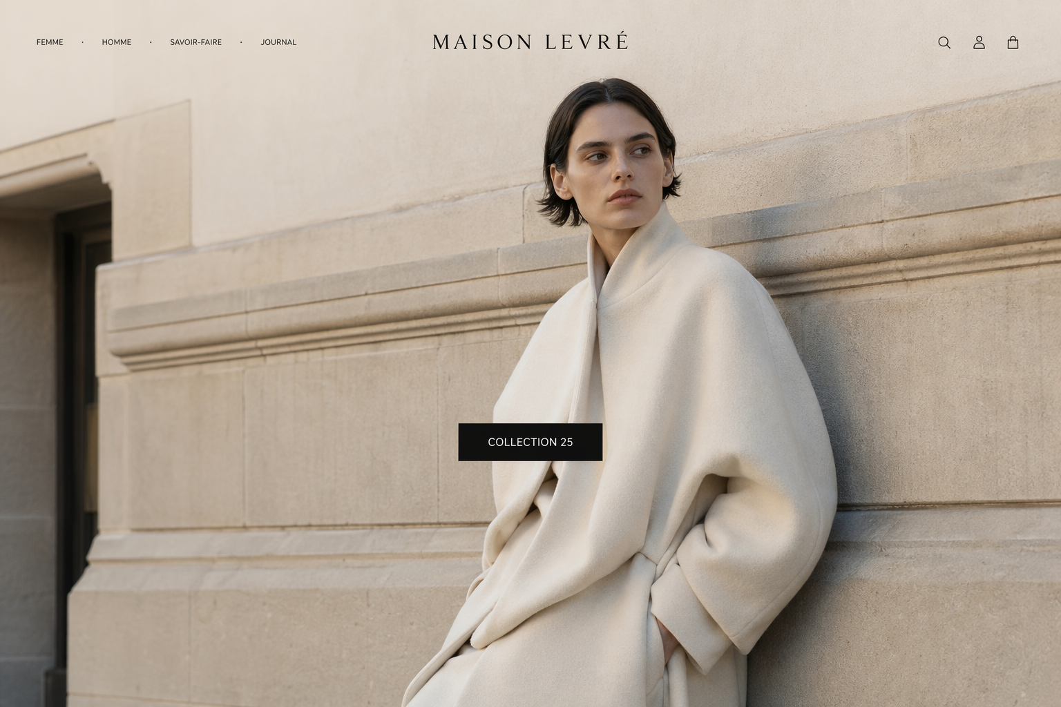 Paris luxury fashion homepage — Jacquemus lineage